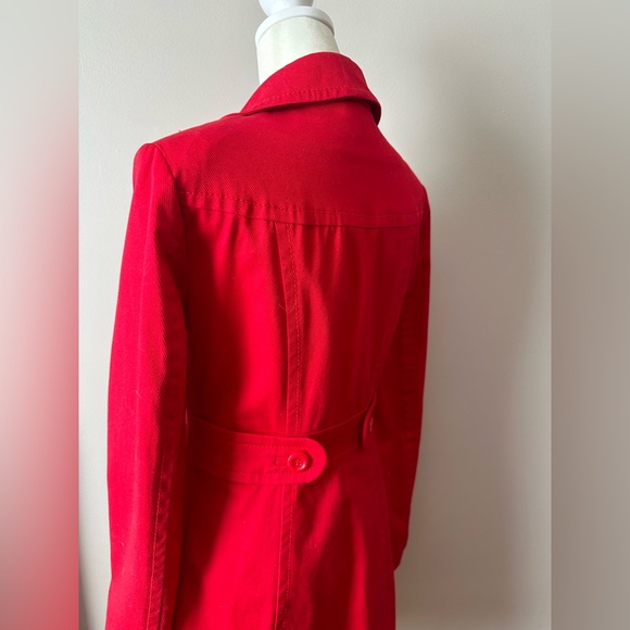 H&M Red Coat with Polka Dot Inner Lining - Picture 7 of 10